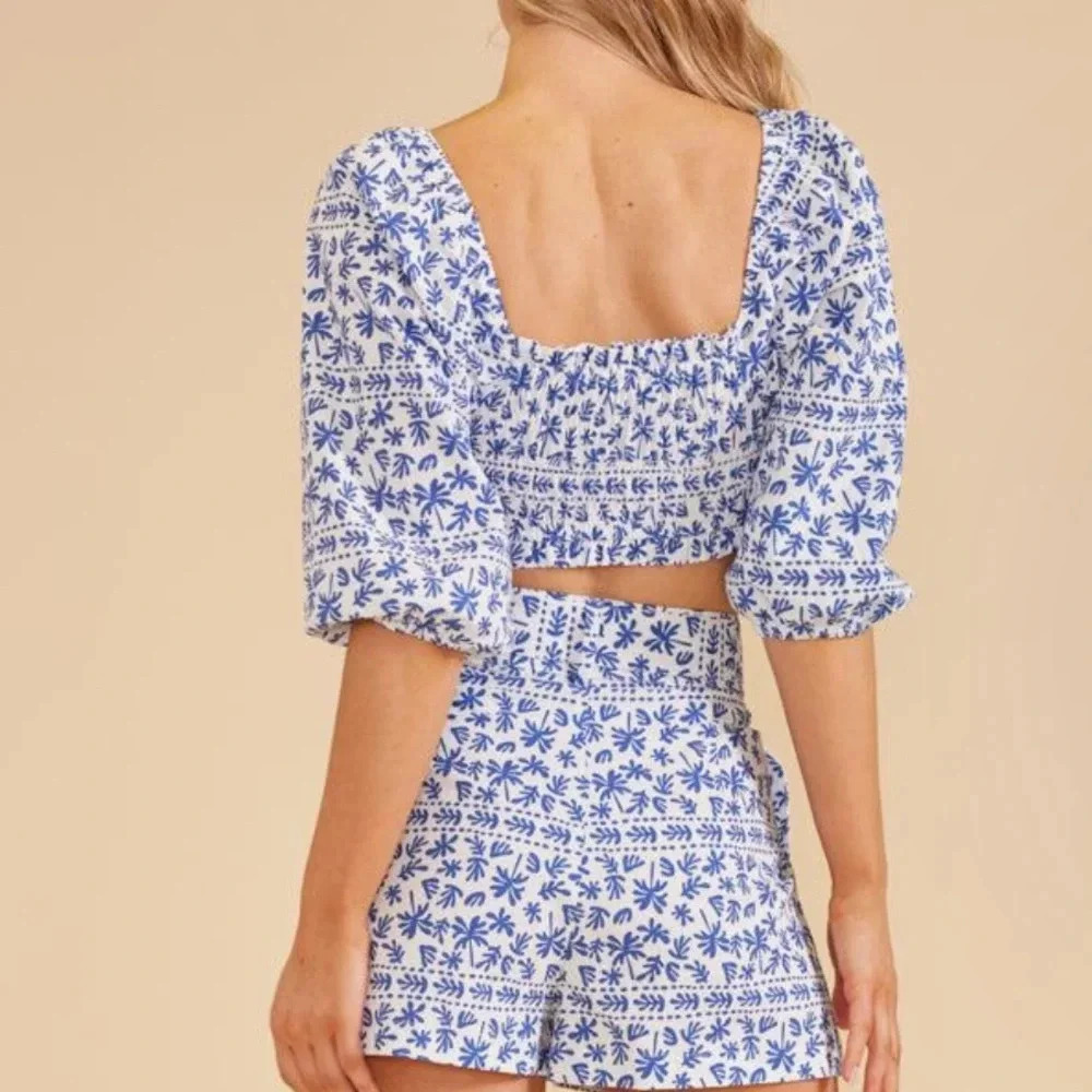 NWT Minkpink Ithica Shirred Top - Picture 2 of 5